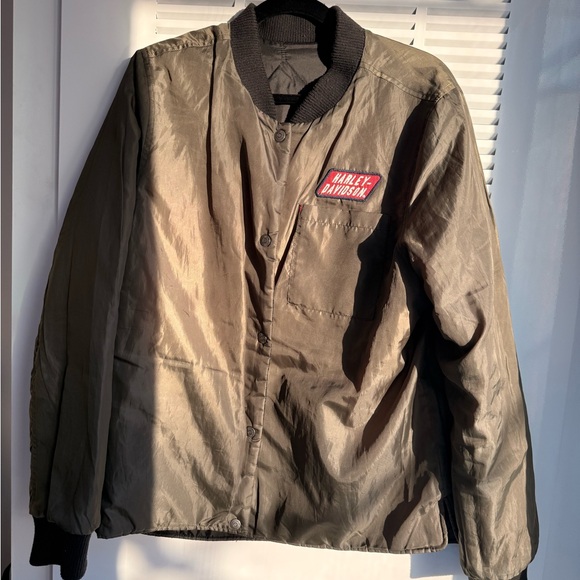 Reversible Harley-Davidson Black Quilted Jacket with Patch - Picture 5 of 5